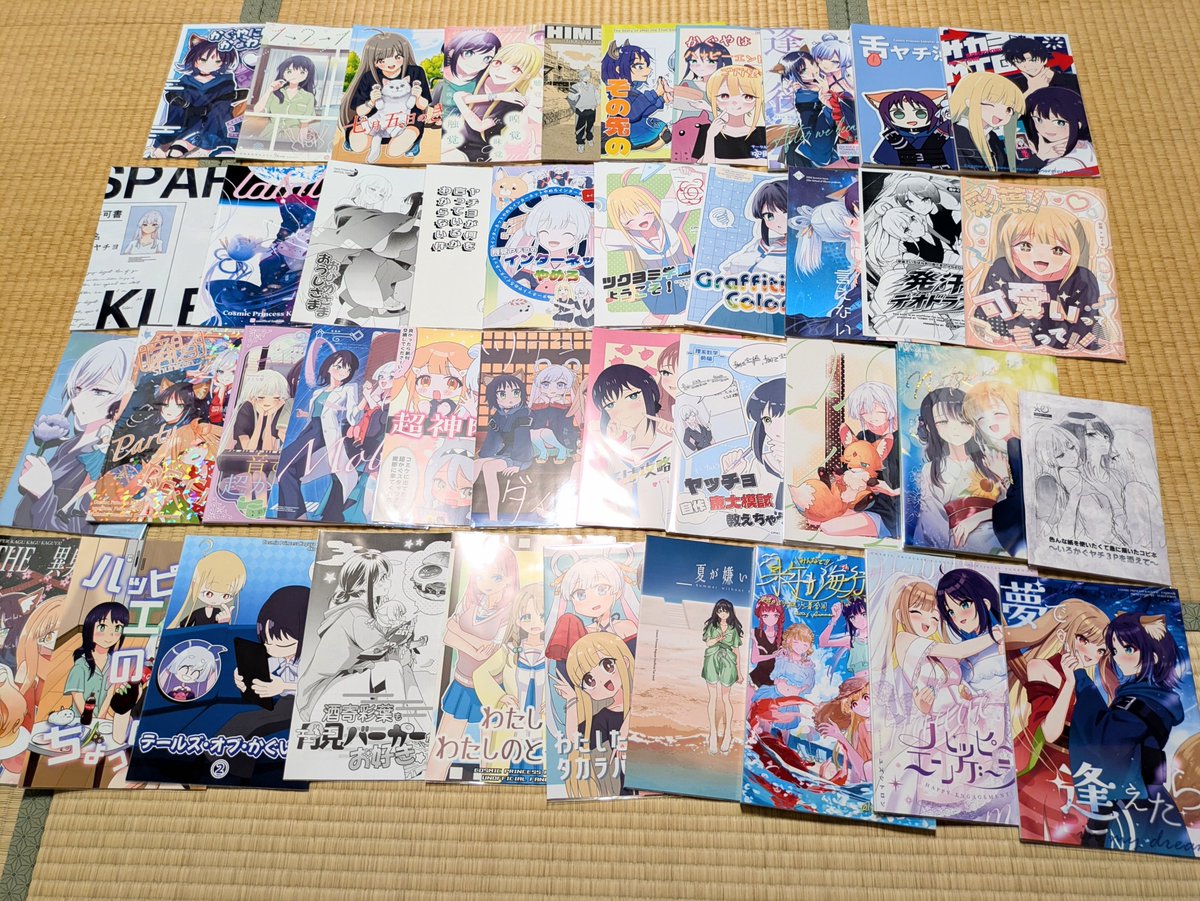 nenecchi_tech's tweet photo. 続いて 宇宙ひめ (宇宙でいちばんおひめさま！) の戦利品です

限界まで財布の紐を緩めてたくさん購入させていただきました。ありがとうございました。
特に小説はどれもすごく分厚いので年度末ぐらいを目処にコツコツ読んでいこうと思います https://t.co/TTgndTnzkO