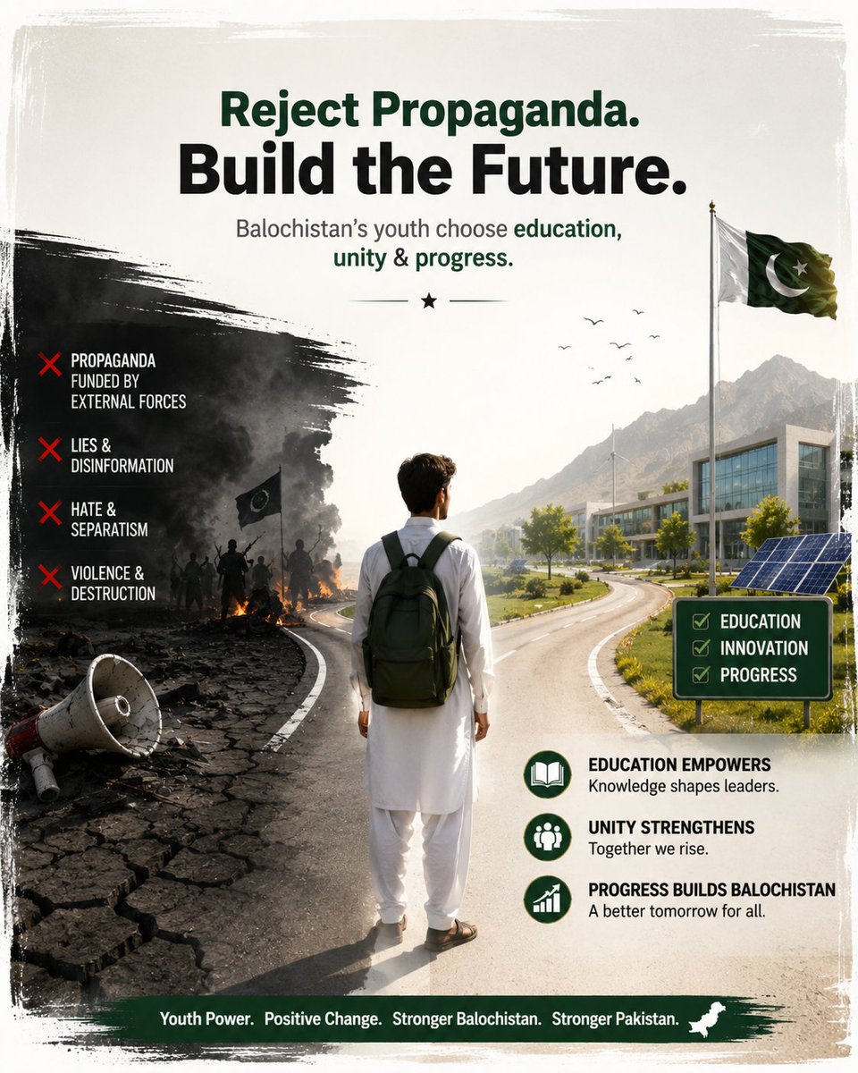 HafsaAfridi11's tweet photo. From darkness unto light: #Balochistan’s youth are choosing education and progress over anti-state propaganda funded by external forces. #BalochistanProgress #PakistanZindabad #YouthPower #نئے_صوبے_بناؤ_پاکستان_بچاؤ https://t.co/8YFuPrMkuR