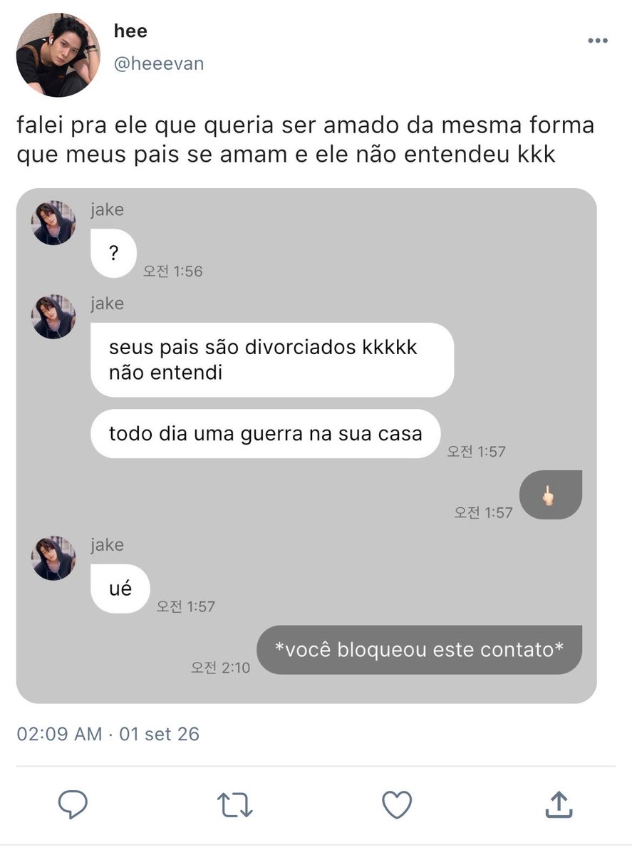 jikoowy's tweet photo. #jikookau

Onde heeseung expõe a relação de seus pais divorciados. https://t.co/vyBV9j9tLg