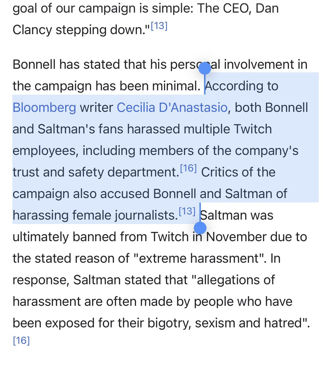 HasanabiProd's tweet photo. She recently collaborated with a sex pest who is currently in court for revenge porn and is famous for doxxing dozens of people. 

The video she’s reposting is Hasan simply quote tweeting Shannon watts because she accused him of “mysoginy”. For Sarah and Shannon, a sex pest who doxes and harasses women is fine. But Hasan quote tweeting Shannon watts is a step too far.