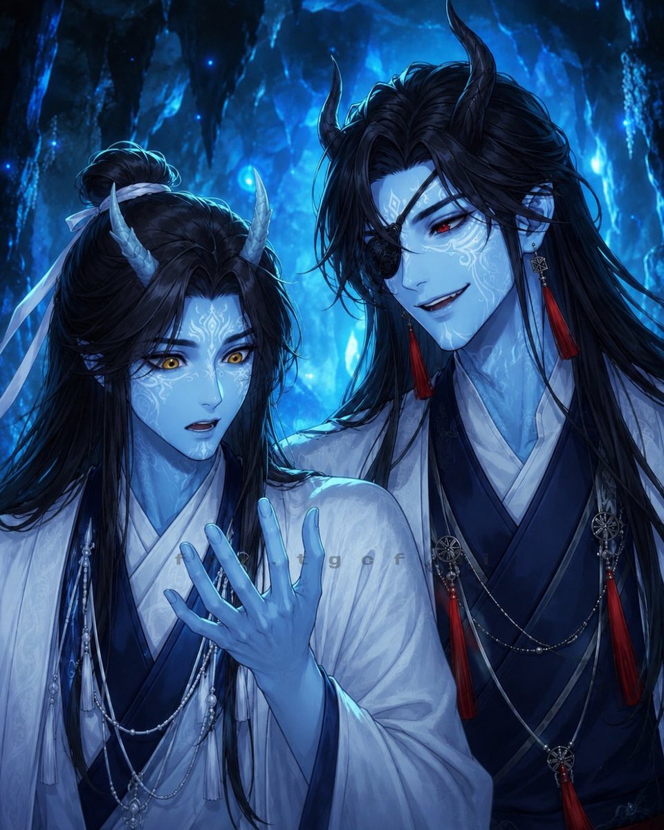fox29_29's tweet photo. 青鬼になったHualian

#tgcf #天官賜福 #Hualian #HuaCheng #XieLian https://t.co/fNgoDdOCHZ
