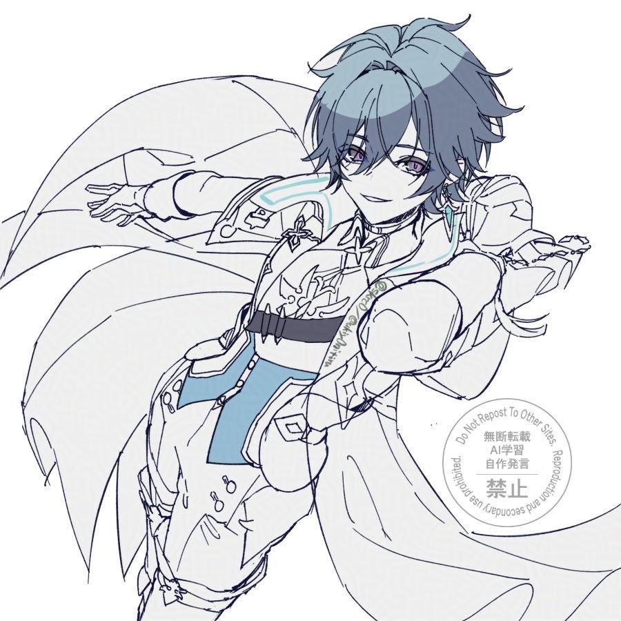 skrc0's tweet photo. （上着）脱げよ・・・！！って服が難解なキャラに言ってしまう
お前だぞローエン　あとで3Dで確認してやるからな！
＃原神 https://t.co/L8bkRbX3XE