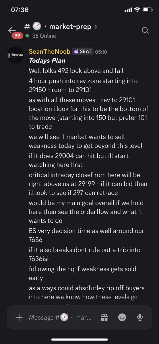 TheOrderFlowLab's tweet photo. Todays plan 
Look to buy 29101 for rotation into 29199 - target reached. 

Decision here to 297 or rotate down
All you need are my levels and context.

Daily plans are free. JOIN. Then decide if you want to learn.

#NQ_F #NQ https://t.co/Z0AwTQcdcw