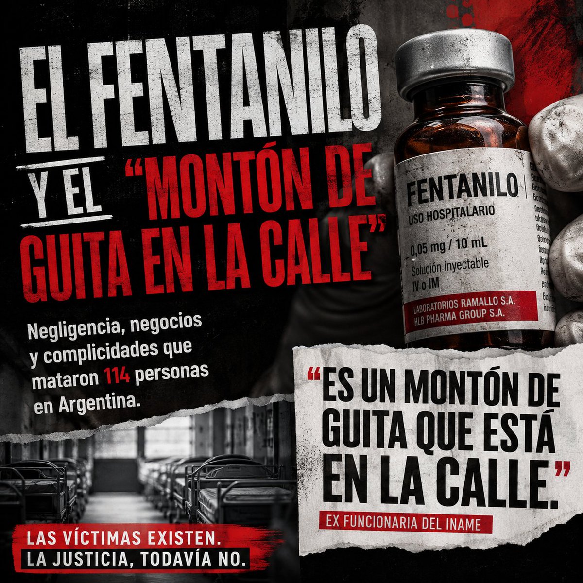 infoydata_com's tweet photo. 🚨 FENTANILO CONTAMINADO | “ES UN MONTÓN DE GUITA QUE ESTÁ EN LA CALLE”
💉 114 muertes. Advertencias previas. Irregularidades. Demoras. Y una frase que quedó bajo la lupa de la Justicia.

⚠️ ¿Cuántas oportunidades hubo para evitar que las ampollas llegaran a los hospitales?

✍️ Carlos del Frade analiza el negocio detrás del fentanilo, las responsabilidades del Estado y el reclamo de las familias de las víctimas.

🔎 Una trama donde se cruzan salud pública, dinero y poder.

👇 Leé la nota completa
https://t.co/aUv0oPt61a

🔁 Compartí para visibilizar
💬 ¿Quién debe responder por las muertes?

@delfradecarlos @rucassa @parga_tito28914
@revistariobravo @lacapital

#Fentanilo #FentaniloContaminado #SaludPública #HLBPharma #INAME #ANMAT #Rosario #SantaFe #Argentina