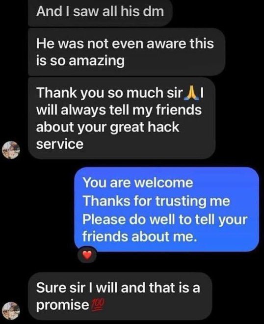 Arden_helps's tweet photo. Another satisfied client. ✅
Helping people regain access to their accounts through secure, transparent, and professional recovery assistance is what we do. Thank you for trusting our expertise. 

#ClientSuccess #AccountRecovery #CyberSecurity #TrustedService https://t.co/hFEVV0VRHM