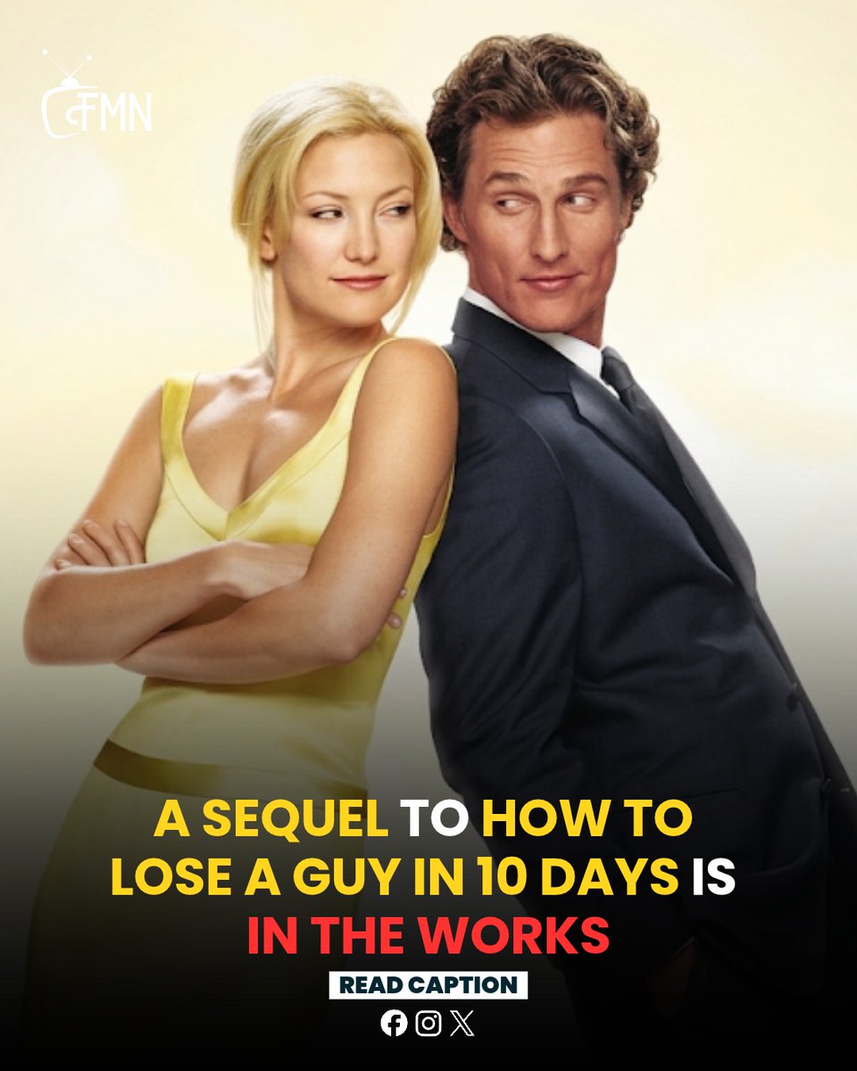 Juanodar's tweet photo. A How to Lose a Guy in 10 Days sequel is officially in early development. Kate Hudson will produce and is searching for a screenwriter with Stacey Sher. The goal is for Hudson and Matthew McConaughey to reprise their iconic roles. https://t.co/H4helRjqlJ