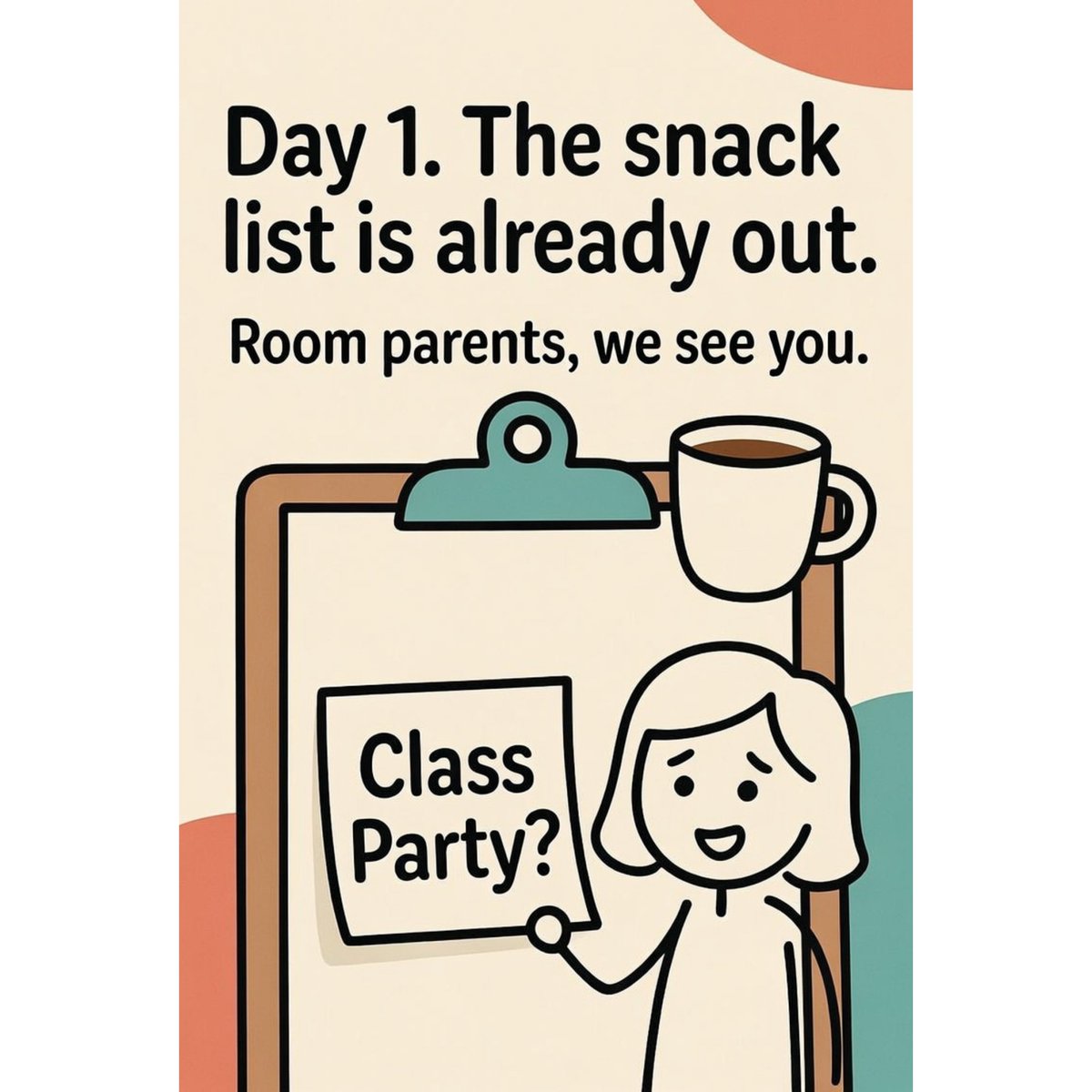 ISurvivedRP's tweet photo. School year day 1 energy: the snack list is already circulating and someone just asked “who’s handling the class party?” before the first bell. You’ve got this, room parents.
#RoomParent #RoomMom #SchoolYear2026 #VolunteerLife #ISurvivedRoomParent https://t.co/bakH9sp8z7