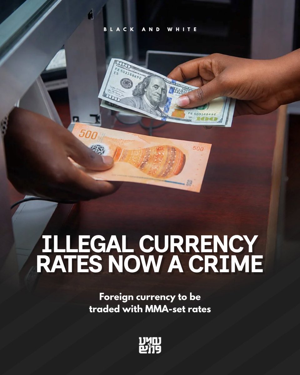 blacknwhitemv's tweet photo. Foreign currency to be traded with MMA-set rates https://t.co/SAgvvE82bz