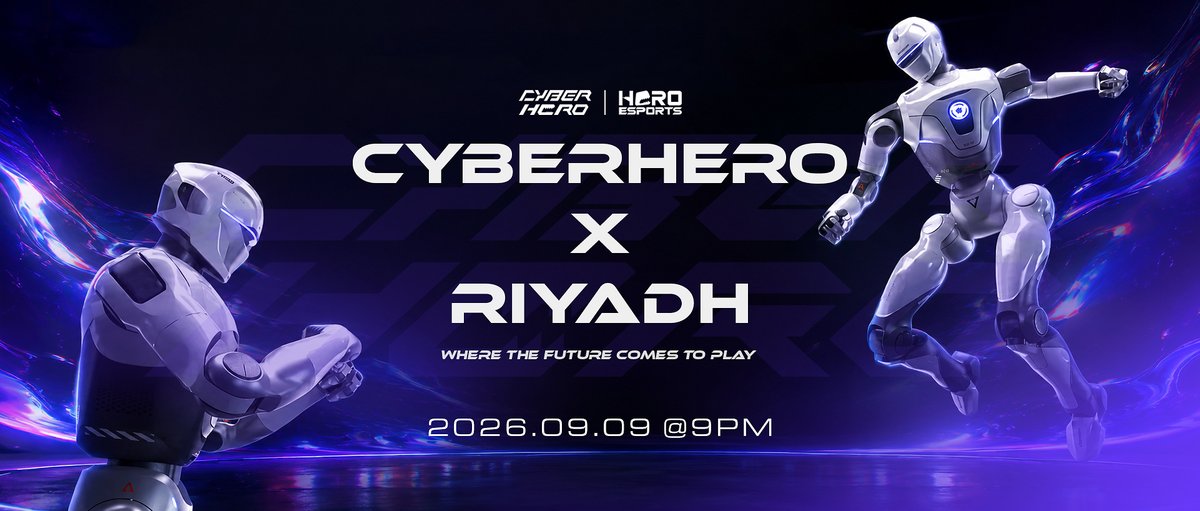ihubsa's tweet photo. شركة Hero Esports تنظّم أول فعالية للكيك بوكسينغ بين الروبوتات البشرية في الشرق الأوسط في مدينة الرياض 

كشفت شركة الرياضات الإلكترونية Hero Esports عن CyberHero، وهي مبادرة عالمية جديدة للرياضات الروبوتية، سيكون ظهورها المباشر الأول في مدينة الرياض في 9 سبتمبر 2026، من خلال أول فعالية للكيك بوكسينغ بين الروبوتات البشرية في الشرق الأوسط.

وكانت داني تانغ، الرئيس التنفيذي لشركة @realheroesports ،قد كشفت عن المبادرة خلال اليوم الافتتاحي لمؤتمر LEAP، حيث شاركت في جلسة حوارية عن الرياضات الإلكترونية.

ستشهد فعالية CyberHero x Riyadh مشاركة عشرة روبوتات بشرية من طراز EngineAI T800، طورتها شركة الرو��وتات EngineAI، ومقرها مدينة شنجن الصينية.

ويبلغ طول الروبوت T800 نحو 1.73 متر، ويتراوح وزنه بين 75 و 85 كيلوغرامًا، ما يجعله مقاربًا في حجمه لرجل بالغ. ويضم 29 مفصلًا متحركًا تتيح له المشي والجري واللكم والركل والدوران والنهوض بعد السقوط. وستخضع هذه القدرات للاختبار في سيناريوهات قتالية مباشرة في 9 سبتمبر، لاستعراض التحكم في الحركة والتوازن وسرعة الاستجابة والاستراتيجية القتالية.

وستكون فعالية الرياض الأولى ضمن سلسلة مخطط لها من فعاليات CyberHero في مدن كبرى حول العالم، تجمع بين المنافسات الروبوتية والترفيه المباشر والتجارب الغامرة.

كما تعتزم Hero Esports إطلاق برنامج CyberHero السعودي - الصيني للطلاب، بهدف تعزيز الروابط بين المواهب الشابة ومنظومات الروبوتات في البلدين.

وفي مرحلته الأولى، سيتيح البرنامج لما يصل إلى 30 طالبًا سعوديًا فرصة زيارة الصين، حيث سينتقل المشاركون بين ثلاث مدن صينية مختلفة للاطلاع عن كثب على منظ��مة الروبوتات والذكاء الاصطناعي المادي (Physical AI) السريعة التطور في البلاد.

#الروبوتات  #LEAP2026  #ليب2026 #LEAP5