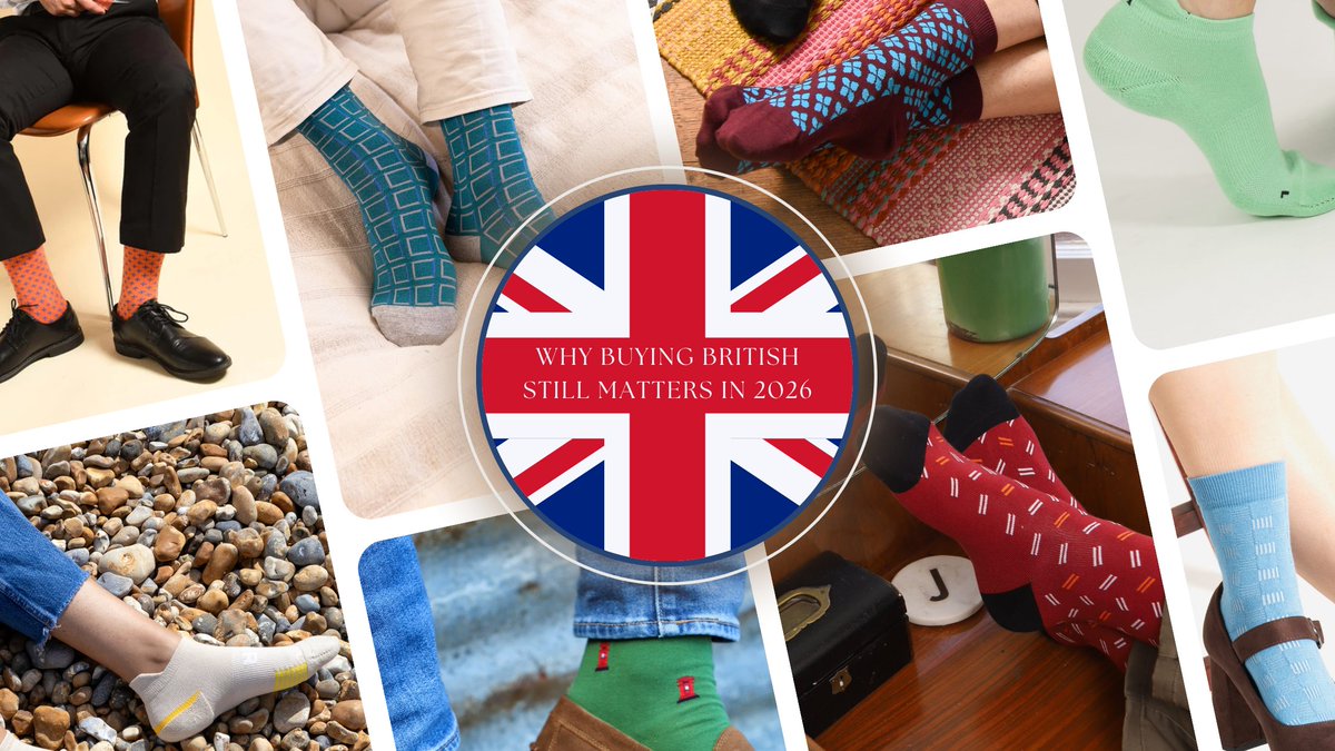 PeperHarowSocks's tweet photo. Why does buying British still matter in 2026?
From supporting UK manufacturing to choosing premium materials, our latest blog explores reasons to think a little closer to home when refreshing your sock drawer: https://t.co/NPKb7IDe0D
#MadeInEngland #PeperHarowSocks #UKMade https://t.co/AcMWat12ZI