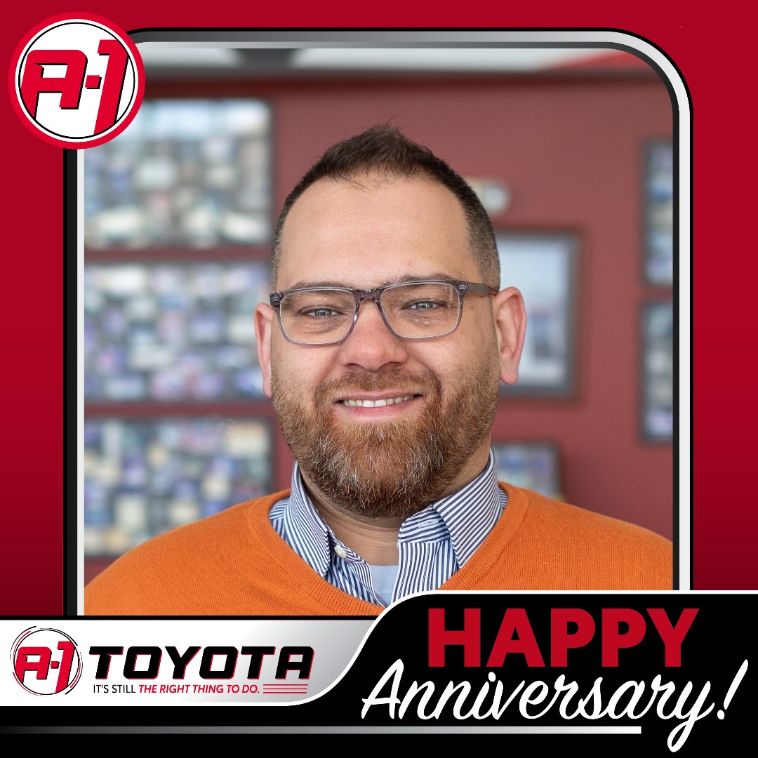 A1Toyota's tweet photo. Congratulations to Mustafa Alsamraie on 12 years with A-1 Toyota 🎉 From helping customers personalize their vehicles with the right accessories to being part of the everyday dealership experience, your years of dedication are appreciated by the whole team. https://t.co/1njJJ1QY8M
