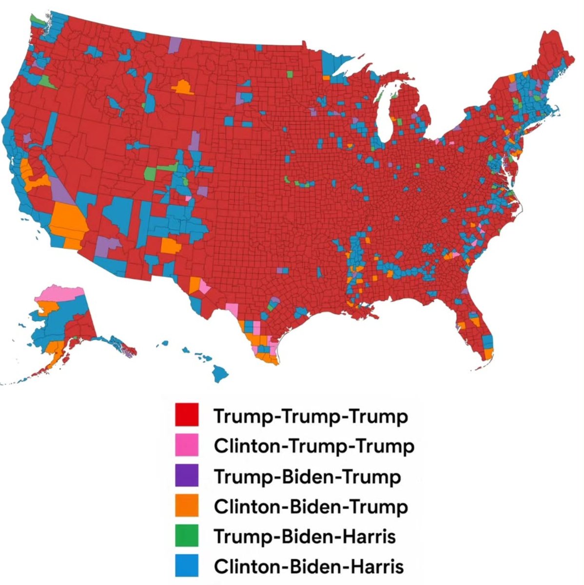 theepicmap's tweet photo. How every country voted over the last 3 elections https://t.co/G6DsD9jt7R
