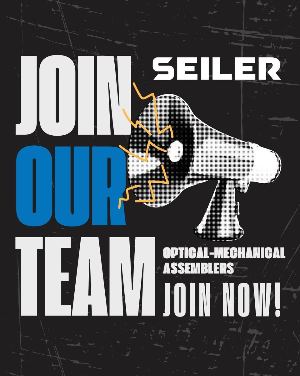 SeilerSolutions's tweet photo. Seiler Instrument is hiring skilled Optical-Mechanical Assemblers to build, calibrate and test the precision optical-mechanical systems our customers depend on.

👉 Learn more and apply: https://t.co/KGWIxHJsRx https://t.co/jJMd9X6gf0