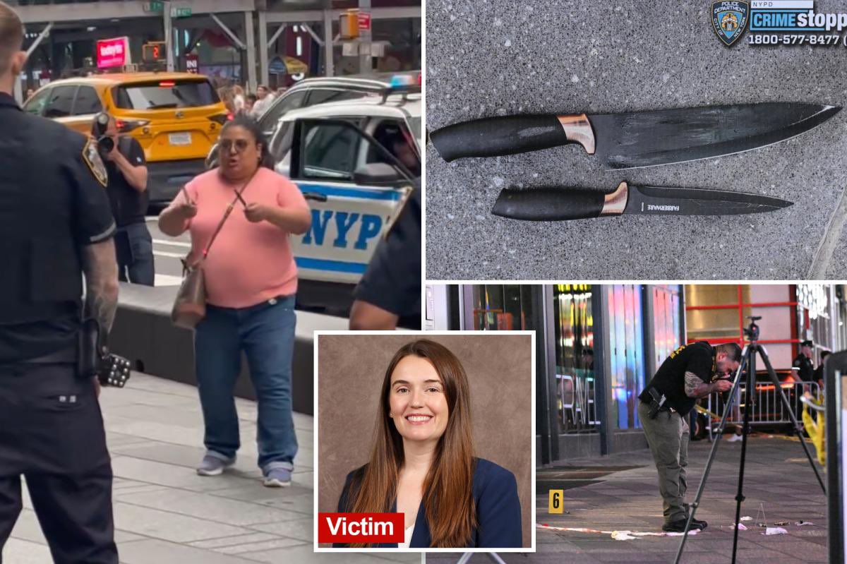 koshercockney's tweet photo. 🔴 The Victim who was stabbed to death by the woman in Times Square was a Vice President at the Bank of America. 

Erin Piacenti, 32 years old. 

She had just celebrated her 2nd Wedding Anniversary.

Rest in Peace. https://t.co/N2Vm7kntvi