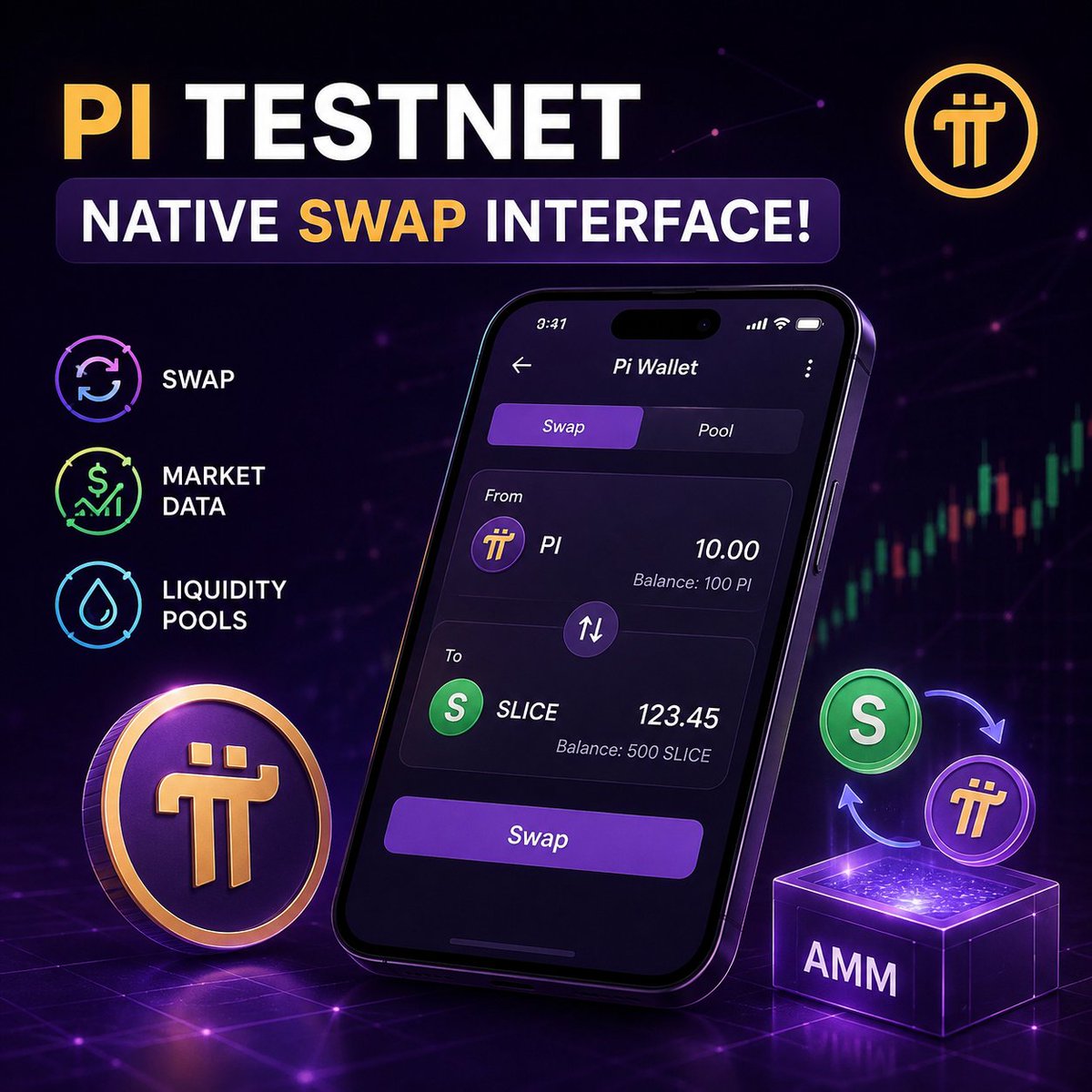 akgmea's tweet photo. 🔄 Native Swap Interface on Pi Testnet? 🪙

A new development is attracting attention across the Pi ecosystem. According to recent ecosystem reports, Pi Testnet is reportedly showing a native swap interface, real-time market data, and liquidity-pool/AMM interaction.

SLICE appears to be one of the prominent test assets involved in this testing activity. If these capabilities continue to develop, it could indicate that developers are exploring not only blockchain functionality but also DeFi-style experiences and on-chain trading concepts within the Pi Testnet environment.

🔥 Swap + Liquidity Pools + AMM… Is a new DeFi chapter beginning on Pi Testnet?

However, one important point should be kept clear:

🟢 FACT: This is reported Testnet functionality.

🟡 SPECULATION: It does not confirm that a DEX will launch on Pi Mainnet.

⚠️ NOT CONFIRMED: It should not be presented as an official Mainnet feature, partnership, or guaranteed future utility.

Still, if this type of functionality continues to be tested, it could become an interesting development for Pi developers and Pioneers. 👀🚀
Would you like to see native swaps and liquidity pools on Pi?

#PiNetwork #PiTestnet #PiCoin #DeFi #AMM #LiquidityPool #PiEcosystem