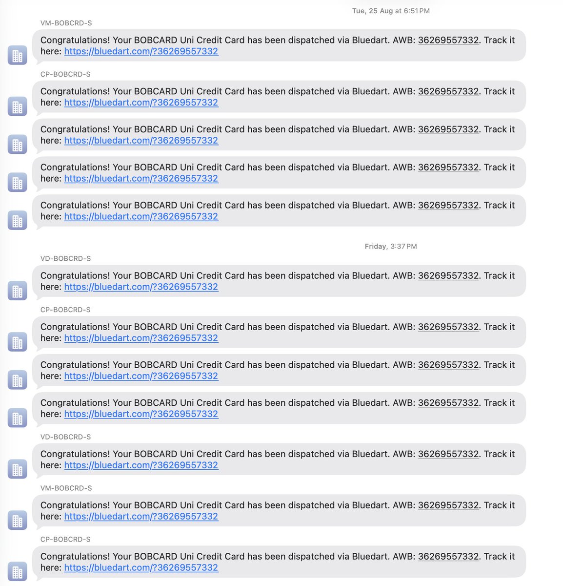 desertmist's tweet photo. @bankofbaroda @BankofBarodaCEO I'm receiving excessive messages from you every day, and it's becoming very frustrating. Choosing your card now seems like a mistake. Please stop these communications immediately, or I will be compelled to cancel my card. @TRAI Pls. take cognizance. https://t.co/CkL9BExhIM