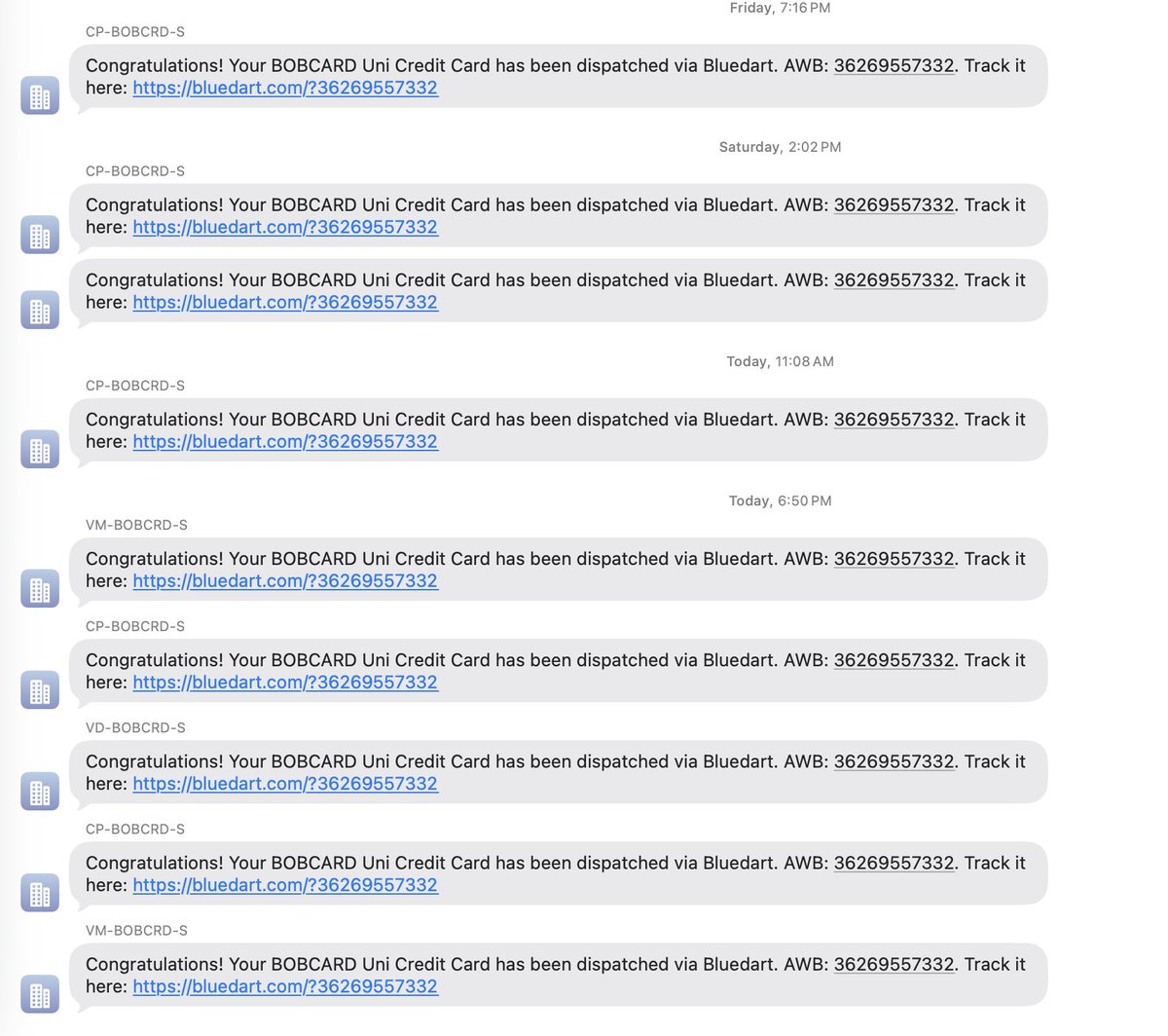 desertmist's tweet photo. @bankofbaroda @BankofBarodaCEO I'm receiving excessive messages from you every day, and it's becoming very frustrating. Choosing your card now seems like a mistake. Please stop these communications immediately, or I will be compelled to cancel my card. @TRAI Pls. take cognizance. https://t.co/CkL9BExhIM