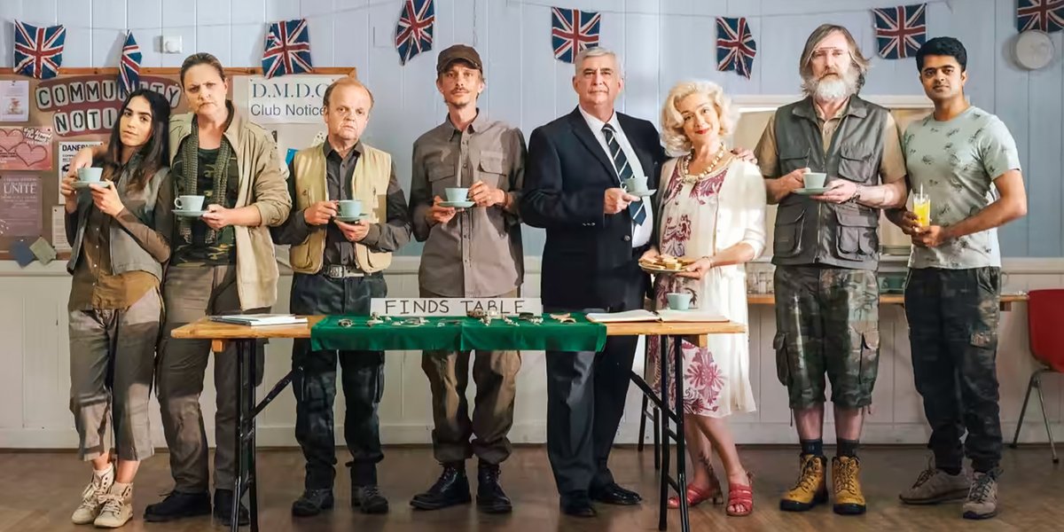 DetectoristsA's tweet photo. One of the many reasons this beautiful show is so heartwarming, is because we see one of our friends or a family member in some of the characters. 
They are just normal, relatable, geeky hobbyists 😆♥️
@BBCiPlayer
#Detectorists https://t.co/p1B7BWJazZ