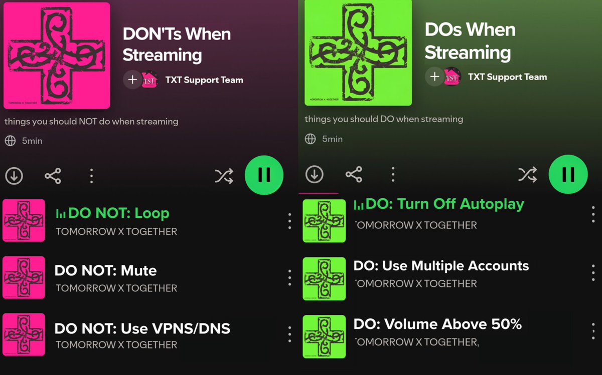ppollbatu's tweet photo. 📻 | Spotify Playlist

We do it for love ⭐️
MOA! We've prepared a few guidelines and new playlist for you! Please use them whenever you can and lets all do our best to boost TXT to the top! 🤍

🎯 GOAL- Increase our daily streams + prepare for year end Awards 

Our Spotify playlists
🔗https://t.co/kfAVgaAwhS

#MO4TXT #MOAisONE #TOMORROW_X_TOGETHER #streaMOA