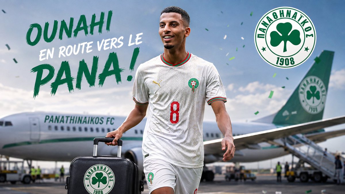 Nail1253114188's tweet photo. 🚨 OUNAHI EN ROUTE VERS LE PANA ! 🇲🇦✈️☘️
Azzedine Ounahi se rapproche du Panathinaïkos ! 👀💚
Le milieu marocain pourrait bientôt poser ses valises à Athènes. 🔥🇬🇷
⏳ Affaire à suivre…
#Ounahi #Panathinaikos #Pana #Maroc #LionsDeLAtlas #FreeOunahi #Mercato #Football ⚽️ https://t.co/DeE8ZOFaHg