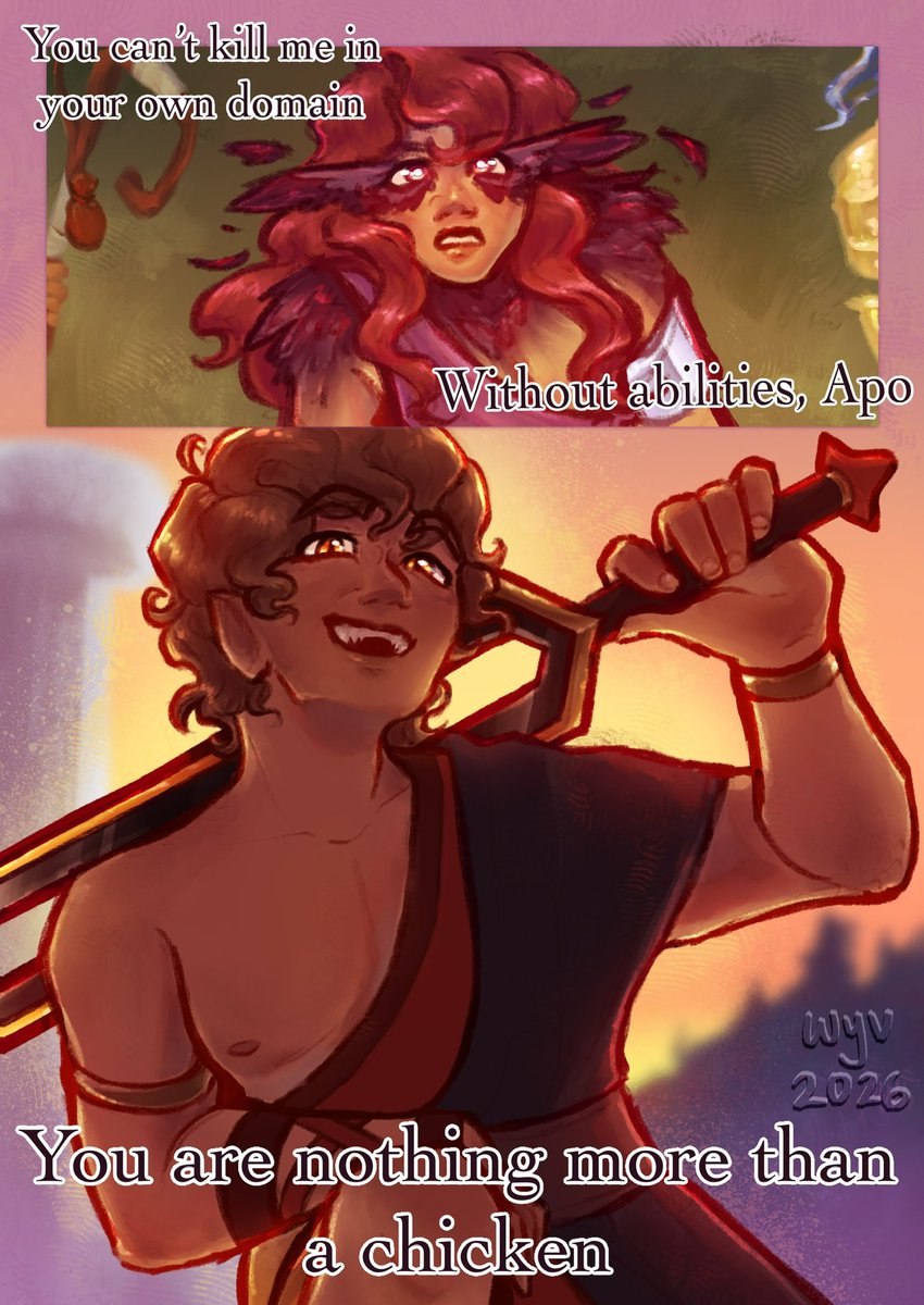 WyvernWings07's tweet photo. Feels the aura

I know this scene doesn’t actually happen at dawn, but shhh it’s more auraful this way

I stand with my cancelled wife and also my fucked up little polycule

#PantheonSMP #PantheonSMPfanart #Abolishregretfanart #Apokunafanart https://t.co/rBbeExSDb8