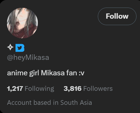 ujud9318's tweet photo. @heyMikasa Just a warning but this account is run by a man in india pretending to be a woman https://t.co/JRhKlPnA89