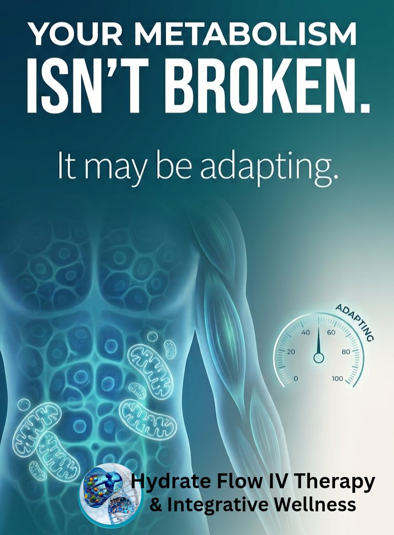 Hydrateflow's tweet photo. Your metabolism isn't broken. It may be adapting. https://t.co/9LiZWSCTPf