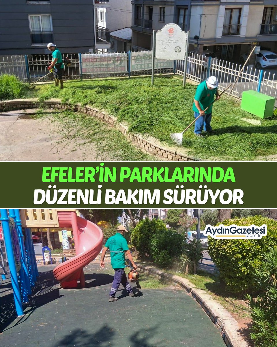 aydingazetesi's tweet photo. Efeler’in parklarında düzenli bakım sürüyor
https://t.co/nsOL2Qgypa https://t.co/1TYTvqXYl5