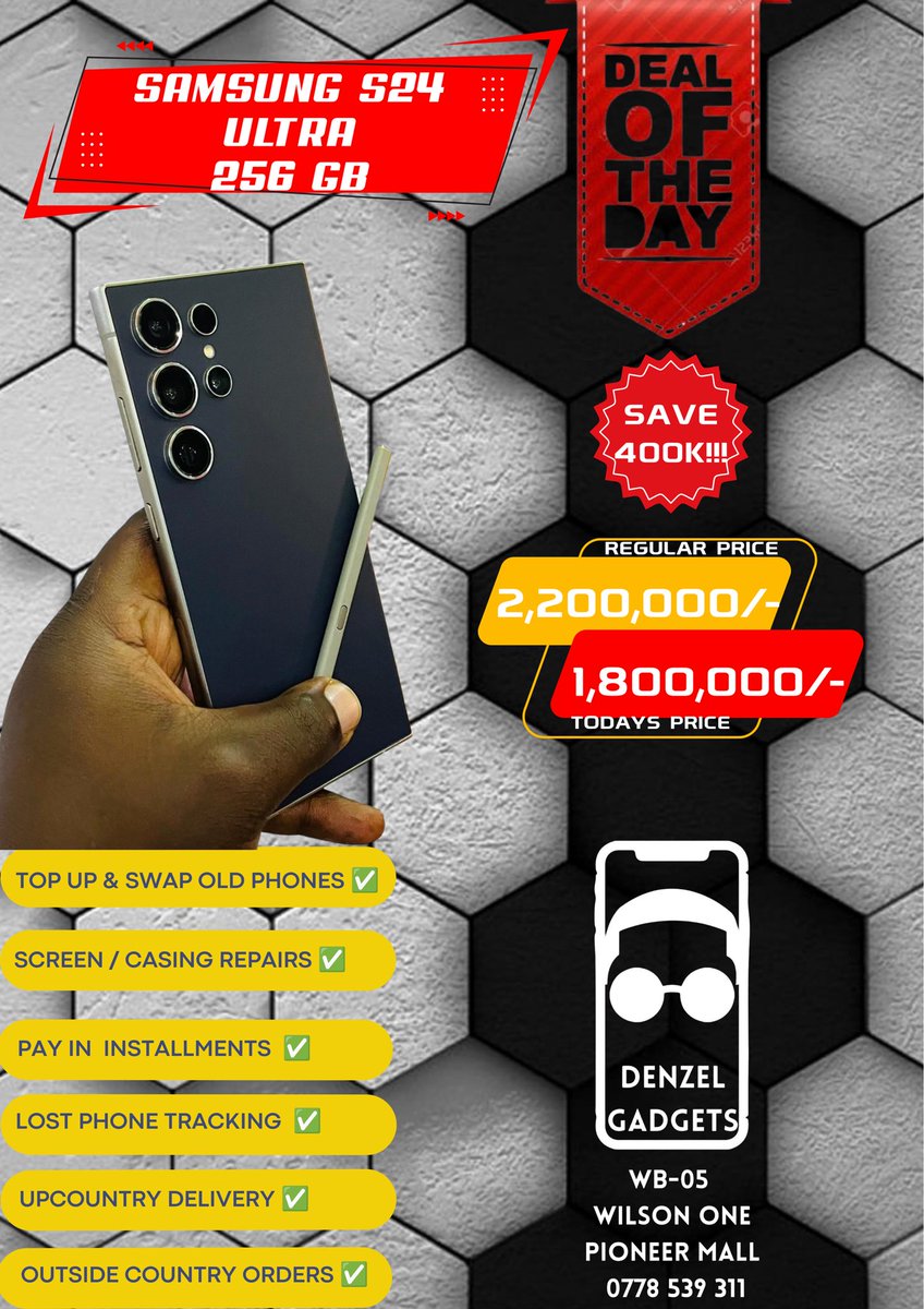 DenzelGadgets's tweet photo. Today over at @DenzelGadgetsUG 

For more deals; Follow the Denzel Gadgets Uganda channel on WhatsApp: https://t.co/rDrEKCOove https://t.co/7YeGNwKZBI