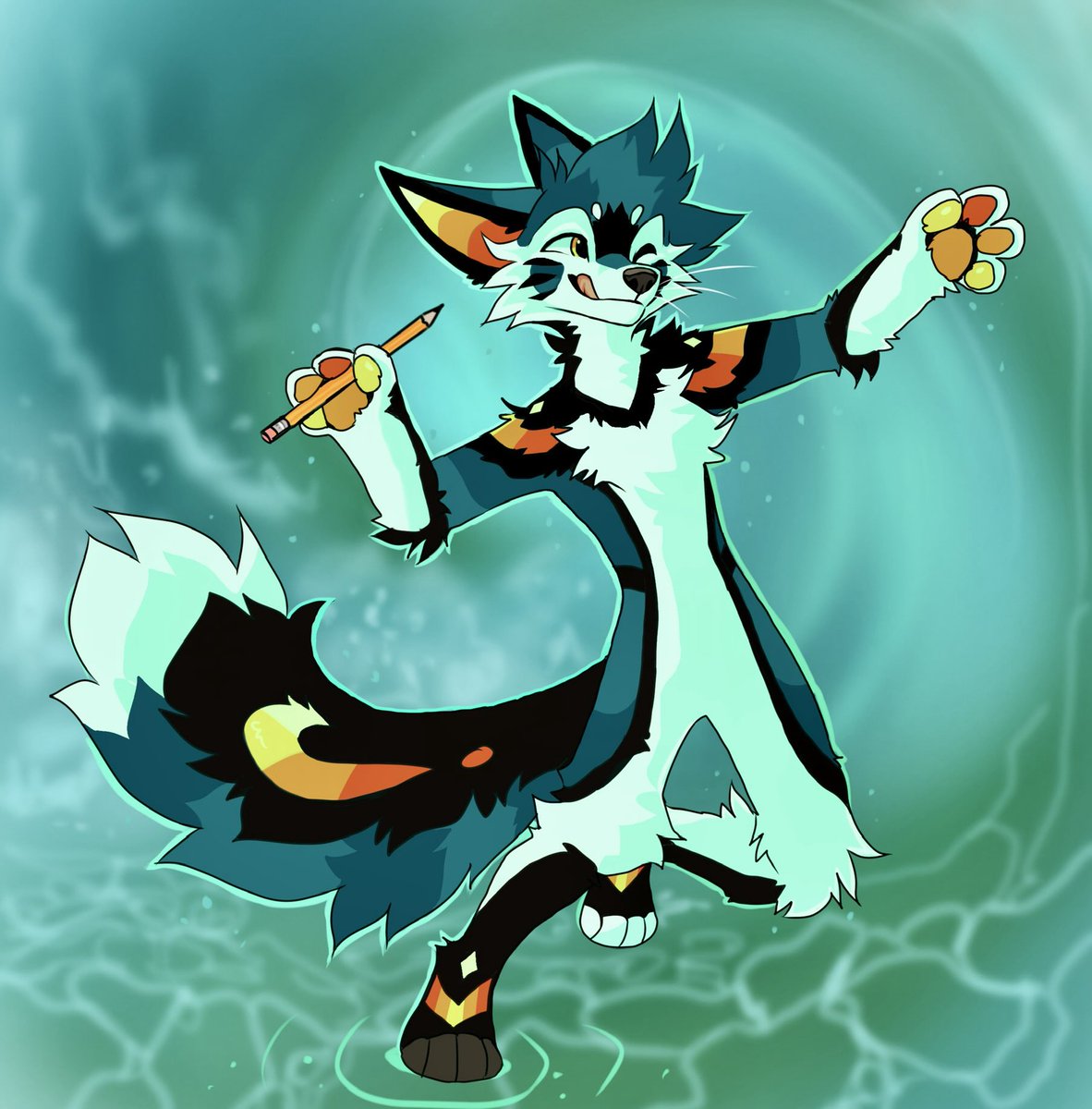 CleoKitsune's tweet photo. Hey folks! I’m Cleo, a new fox on the block. I have a ton of art I’d like to share with the world, and soon I’m hoping to open commissions. Nice to meet you guys! 🐾✨ https://t.co/Z6I0SX5Wop