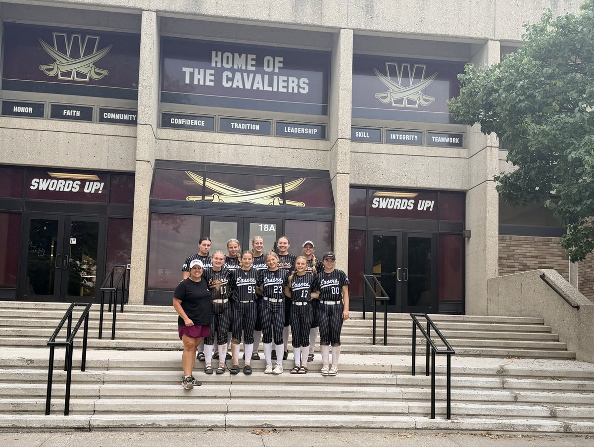 lasers2029's tweet photo. Thank you so much Coach @kwoolf42  for the tour of Walsh University. We appreciate being shown what a day on the @WalshUSoftball can look like and what it means to be a Cavalier and the culture that surrounds the name. Our girls loved and valued the time with you and the team! https://t.co/Vg0LIlwmwJ