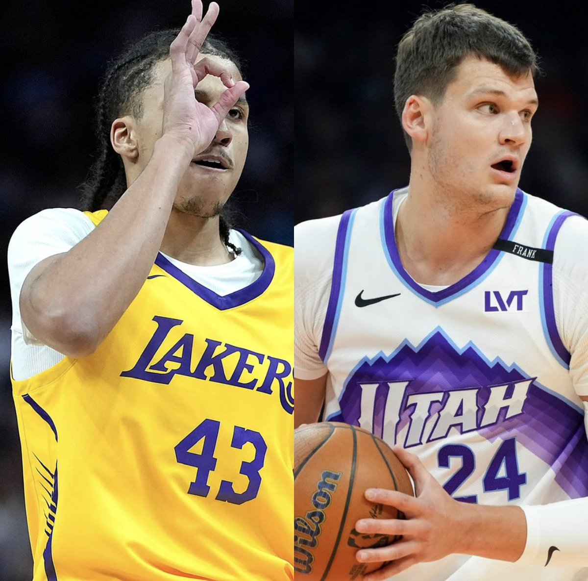 LALMuse's tweet photo. Cameron Carr and Walker Kessler will be throwing the first pitch at the Dodgers game on September 3rd, per @DodgersNation 

The Dodgers will be hosting a Lakers night 🤝 https://t.co/rd9rBklTUj