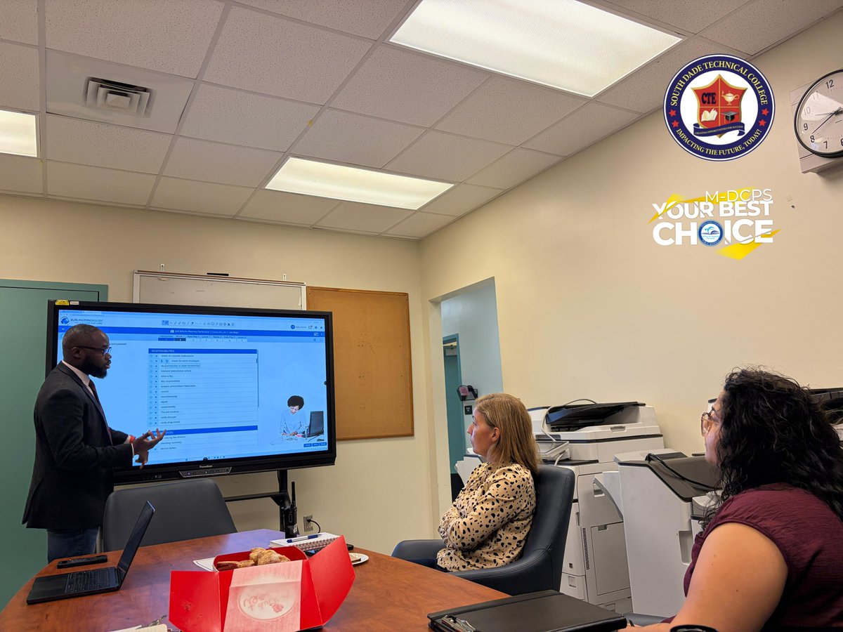 dade_south's tweet photo. Building Pathways to the Workforce 
Thank you, Mr. Brunot from Burlington, for introducing us to the new Burlington Workforce program! We’re excited about the opportunities this will provide for our IET students. #YourBestChoiceMDCPS  #BurlingtonEnglish https://t.co/2tSSEMtEmo