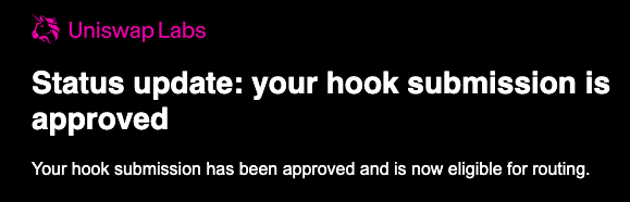 oscarthedev15's tweet photo. and thank @Uniswap for the hook approval 
https://t.co/IC3A3cOEq0 https://t.co/gO5kVoKYvl