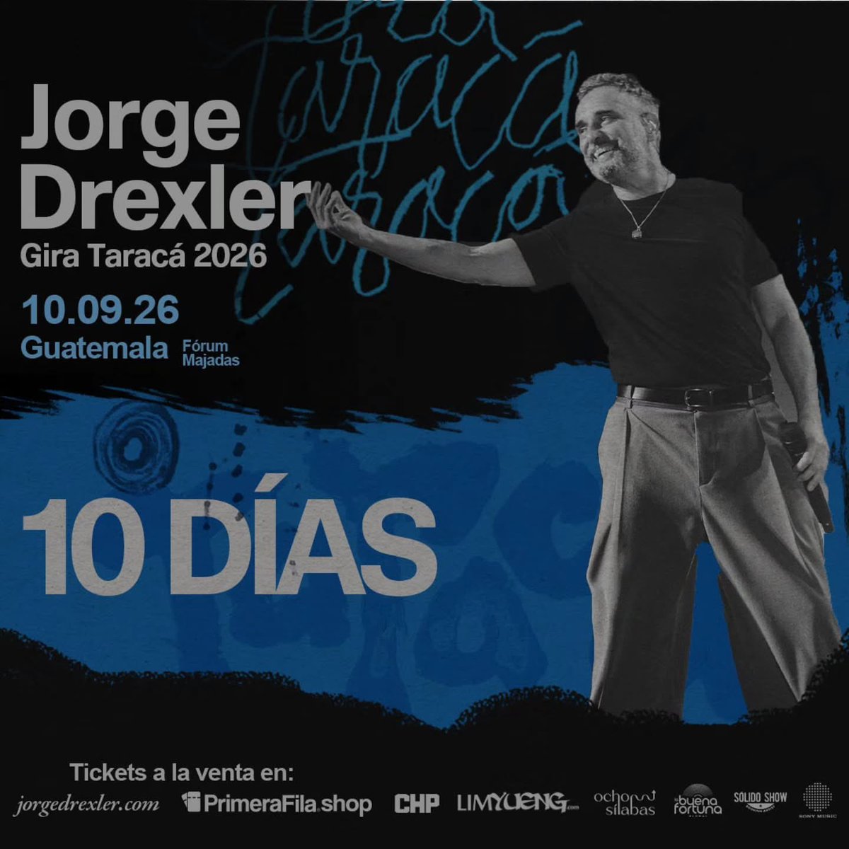 sonymusicca's tweet photo. GUATEMALA 🇬🇹 @drexlerjorge 
En 10 días, dejamos de imaginarlo y empezamos a vivirlo. ✨

Jorge Drexler llega a Guatemala con Taráca.

📍 Fórum Majadas
📅 10 de septiembre
🎟️ Entradas en @primerafila.shop

@chpguatemala https://t.co/Hjg5K86Rs3