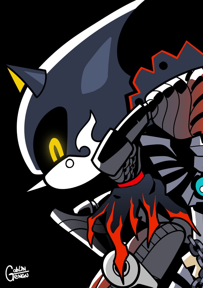 GOBLINTENGU's tweet photo. METAL SONIC X VANITAS https://t.co/C2WjqolKto
