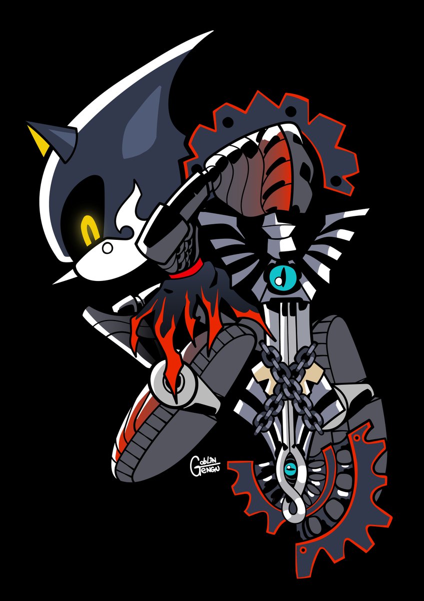 GOBLINTENGU's tweet photo. METAL SONIC X VANITAS https://t.co/C2WjqolKto