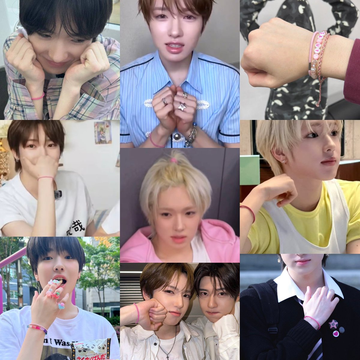 butterflyutsie's tweet photo. nct wish fact of the day: sakuya has been using the same pink hair tie since he came to korea because it was a gift from his little sister https://t.co/Af9OtaeqWg