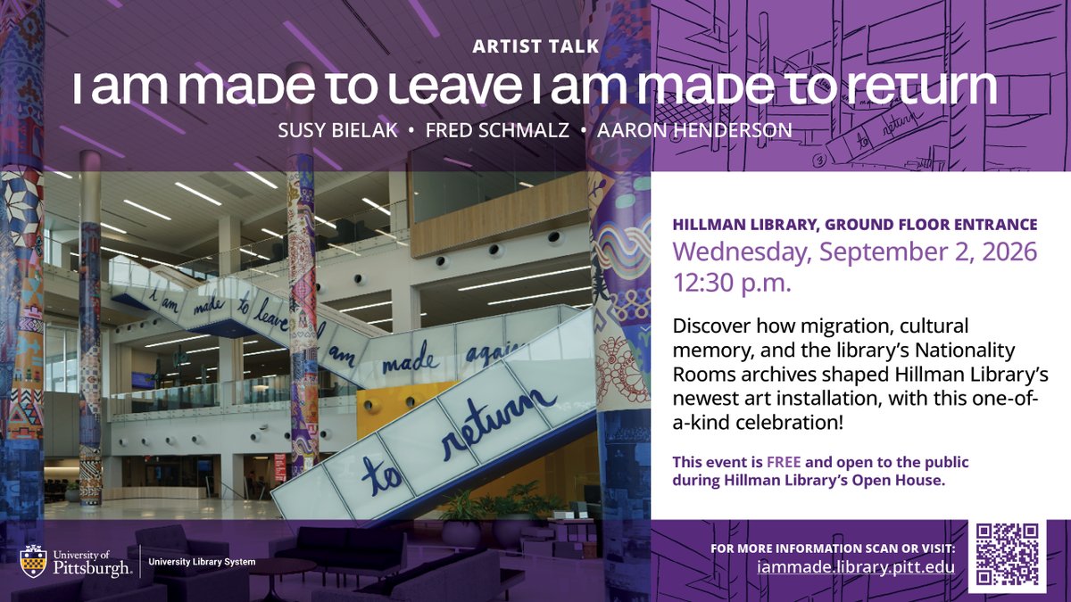 PittGradStudies's tweet photo. Stop by the Hillman Library Open House tomorrow, September 2 from 11 a.m. to 1 p.m. Come see how the library can help you succeed this semester.

More info at https://t.co/KmJVTldyI2 https://t.co/DlygdGOQWL