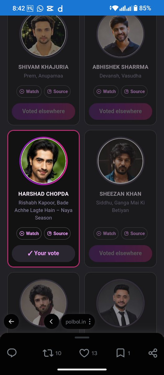johnsmithlvfs9's tweet photo. https://t.co/CrKlrCfTOp
Vote for Harshad chopda in Most popular actor in lead role 
#harshadchopda
@ChopdaHarshad https://t.co/JIvOk7WHi0