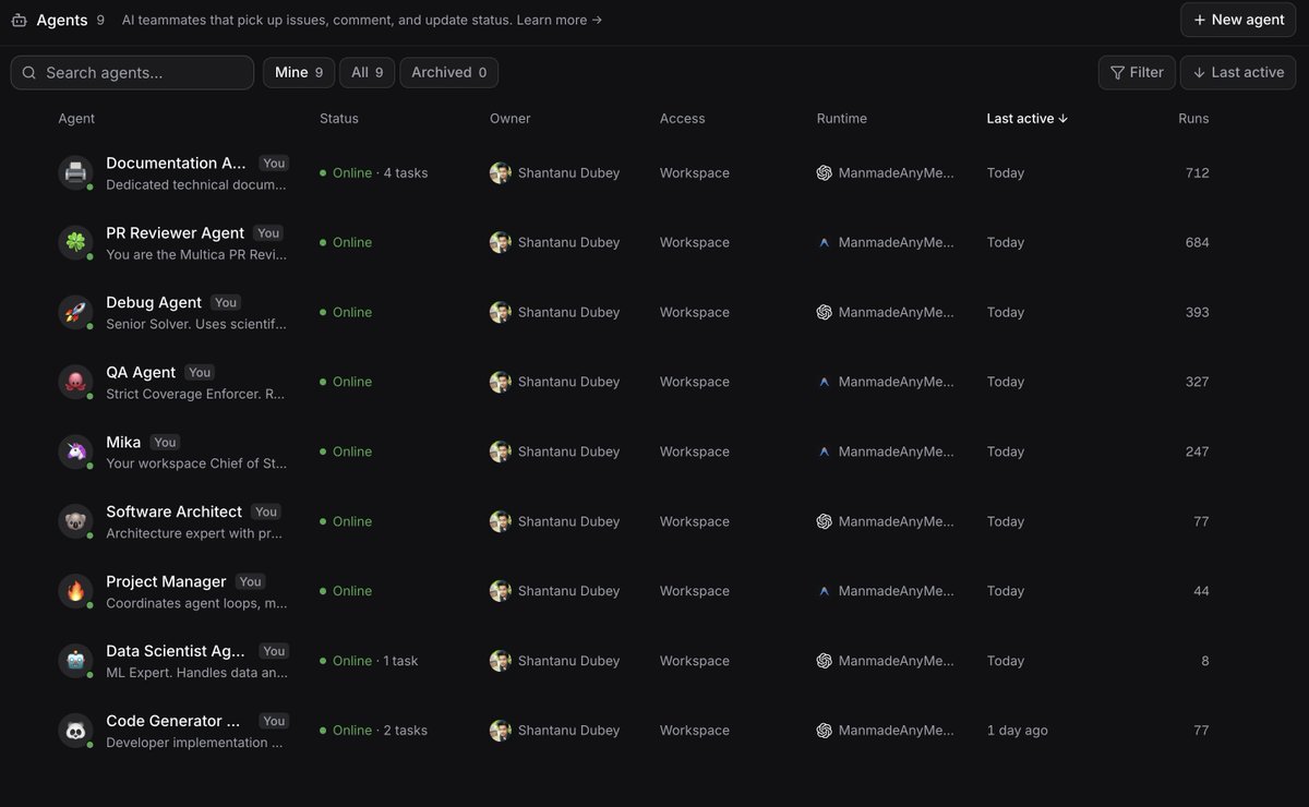 ShantanuDubey2's tweet photo. Here is the glimpse of my Agents and Autopilot. @MulticaAI #ai #agentic https://t.co/vZK0LJ1YJk