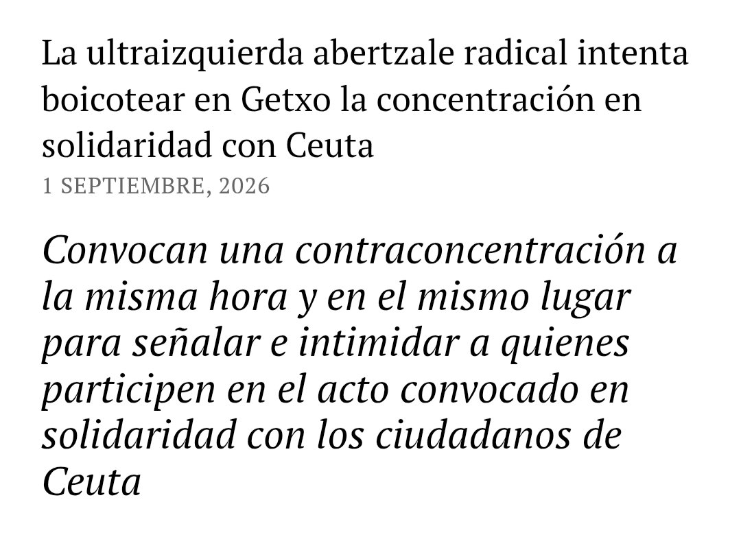 ProfesorTornas5's tweet photo. Por favor ayudad a difundir. A los habitantes de Getxo, no os dejéis intimidar por la órbita de ETA.
En los 80 y 90 no pudieron evitar nuestras concentraciones de repulsa a ETA tras cada atentado, ahora tampoco. Todos a la concentración de mañana. https://t.co/6d0opDmFbv
