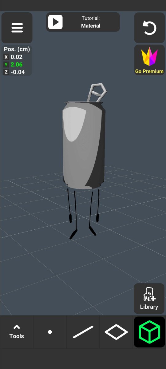 VioletWindsL_L's tweet photo. I downloaded some random, really simple 3D modeling software on me phone, made one of my chud object characters in it and then drew on their limbs in my phone's gallery app. This is, like, the second ever time I'm making a 3D model.
This is Can of               !
#osctwt #oc #3d https://t.co/4rEneN2tVm