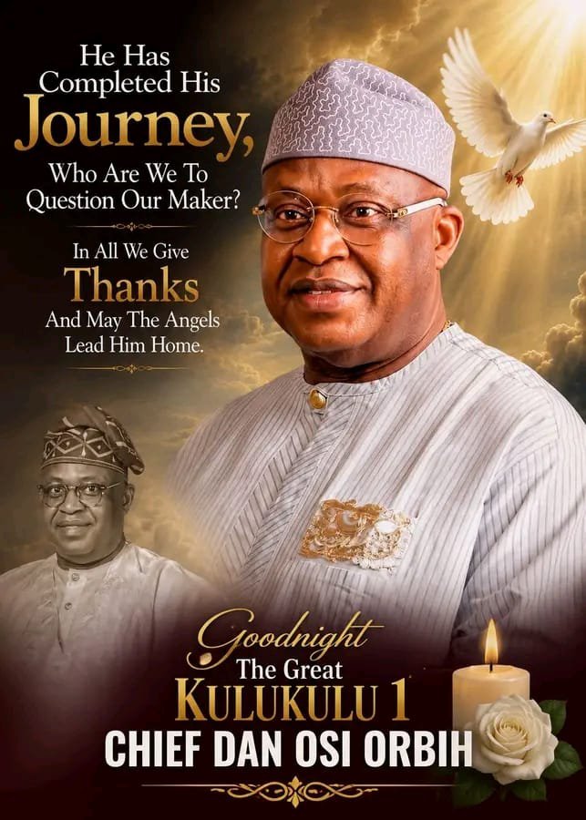 JudeEngr67976's tweet photo. Rest in peace great leader. Hon chief Dan. Orbhi https://t.co/HqdCSIPL9Z
