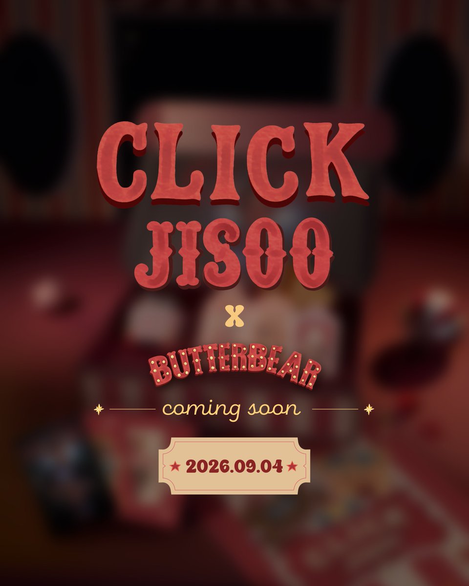BLACKPINKCNTRAL's tweet photo. CLICK JISOO x BUTTERBEAR 🧸♥️✨

2026.09.04 | 10 AM (GMT+7) 

🎁 Limited Box Set
Available ONLINE ONLY
🔗 https://t.co/VJChgWXrWG

✨ Other items &amp; F&amp;B
📍 Butterbear Café @ Emsphere &amp; Siam Paragon

#ClickJisooXButterbear #JISOO 
@BLACKPINK @officialBLISSOO https://t.co/5QnY3jF5gN