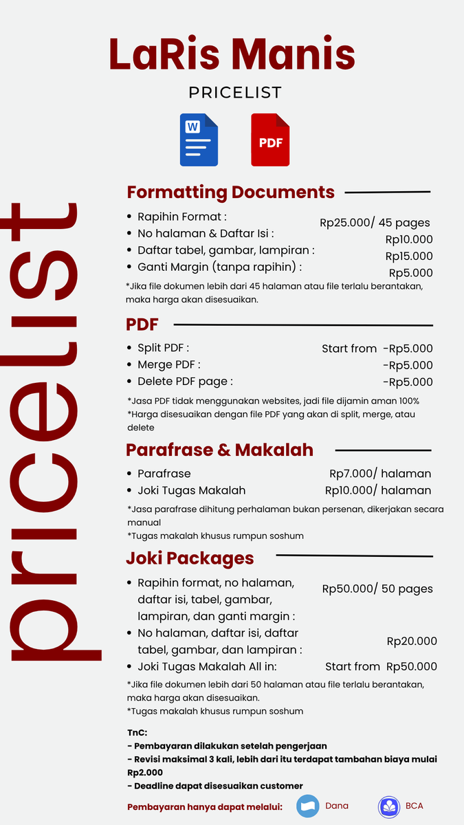 pixelcharm's tweet photo. Joki formatting, parafrase, tugas makalah, split pdf no websites, murahh #zonauang https://t.co/KRwtpYBnVw https://t.co/ZsUfDQshJw