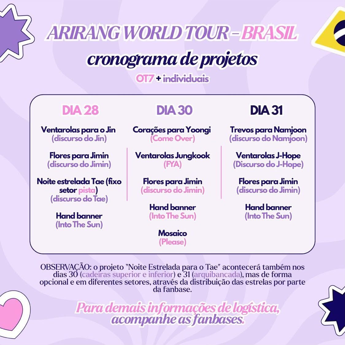 AGUSTD7BR's tweet photo. “Come Over” foi escolhida para o projeto do Yoongi porque é uma música escrita por ele e, por isso, tem um significado especial para homenageá-lo. Houve consenso entre as fanbases e votação para definir os dias dos projetos.

Utilizem os bilhões de neurônios de vocês e pensem de maneira racional.

Não é tão difícil!