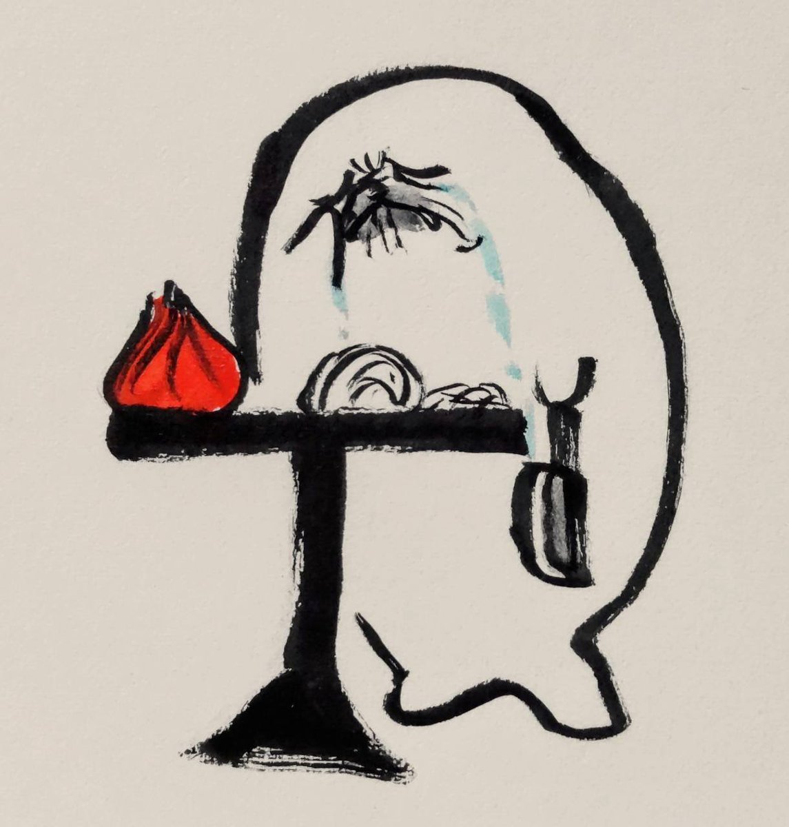 jissunboshi96's tweet photo. 玉ねぎを切っていたら、涙が止まらなくなったアザラシを描きました。 https://t.co/Q3pbpqaowy
