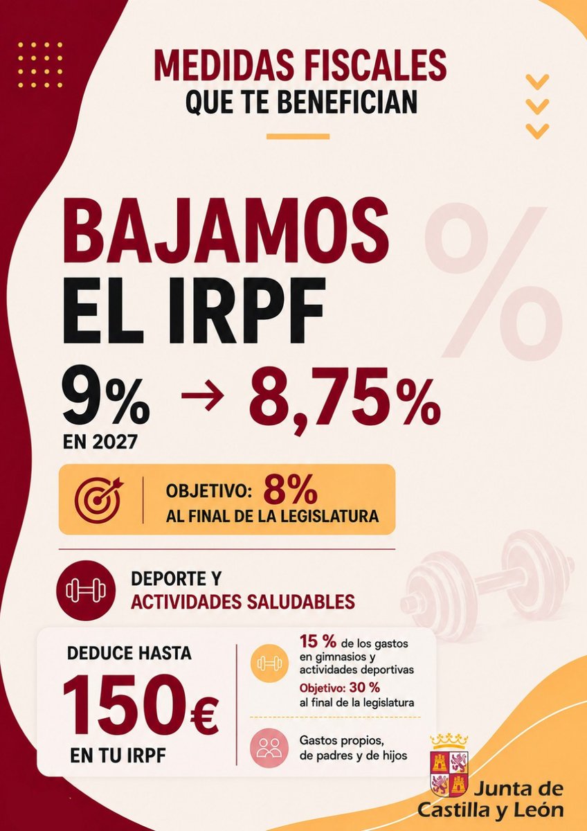 alferma1's tweet photo. Gobernar es hacer más fácil la vida de las personas.

Por eso seguimos bajando impuestos: más apoyo a las familias, más oportunidades para los jóvenes y más facilidades para construir un proyecto de vida en #CastillayLeón. https://t.co/Mt8j3g8PtR