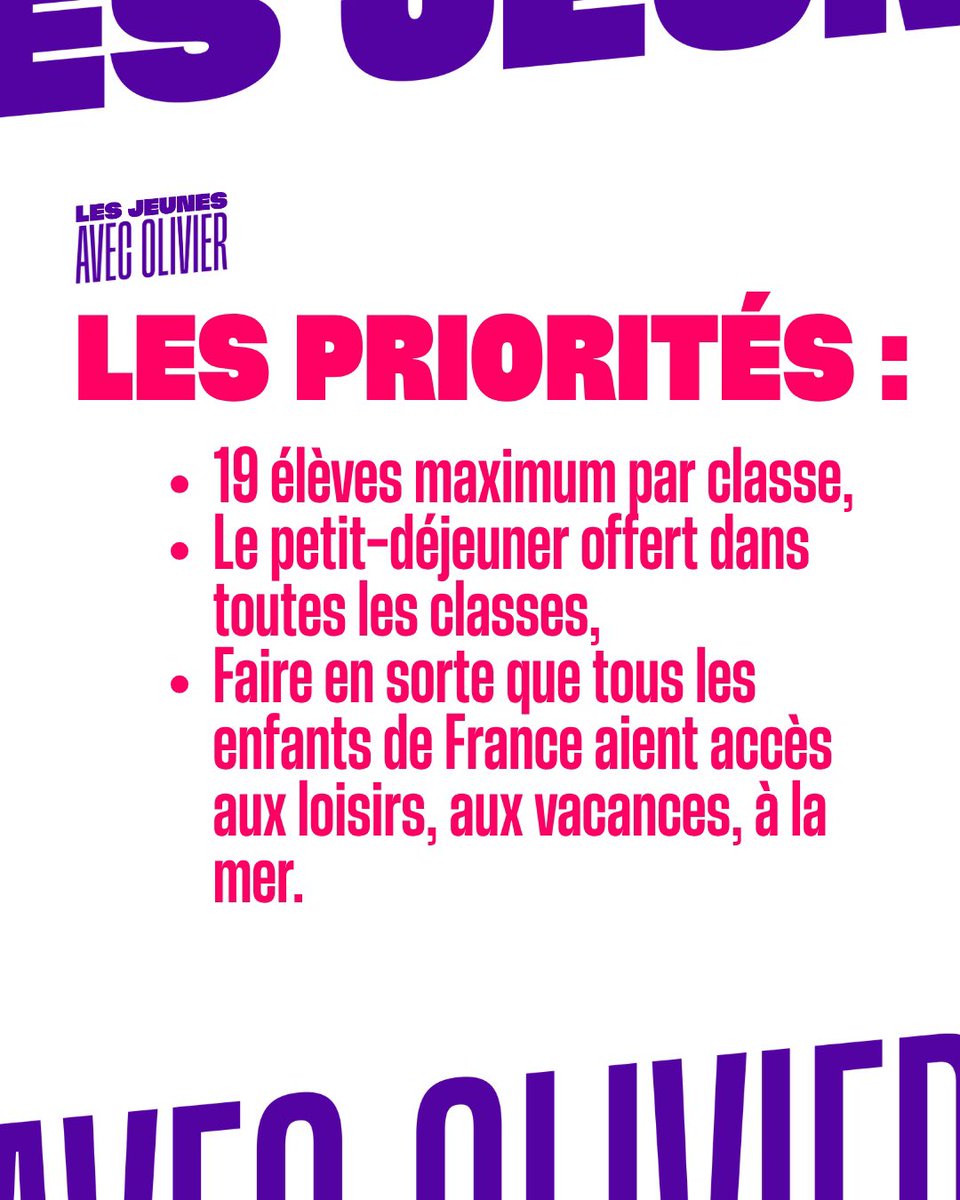 JeunesavecOF's tweet photo. 🎒Moins d’élèves par classe. Un petit-déjeuner pour chaque enfant. Des vacances et des loisirs pour tous.

En ce jour de rentrée scolaire, Olivier Faure ne se contente pas de parler d’égalité : il propose de la faire vivre concrètement.

#AvecFaure2027 https://t.co/BsW6XCFi9D